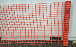 High Visibility Orange Plastic Safety Fence